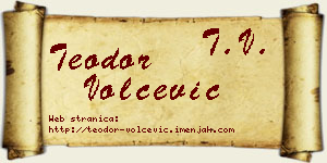 Teodor Volčević vizit kartica